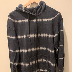 Tie dye mens hoodie with front kangaroo pocket